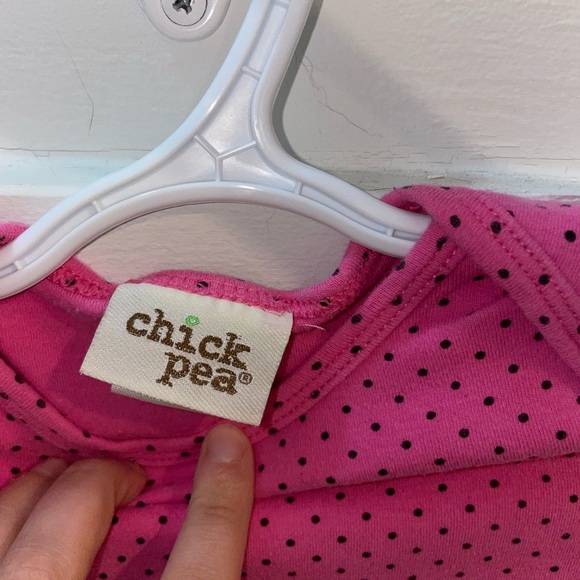 5/$15 Chick Pea Pink Polka Dot Baby Onesie - Picture 2 of 6
